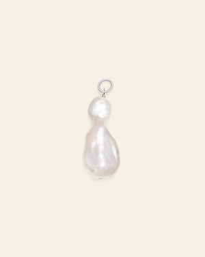 Double Baroque Pearl Pendant - Sterling Silver