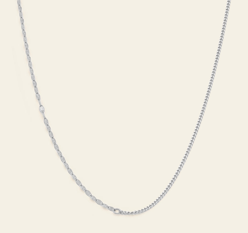 Dual Chain 02 - Sterling Silver 16