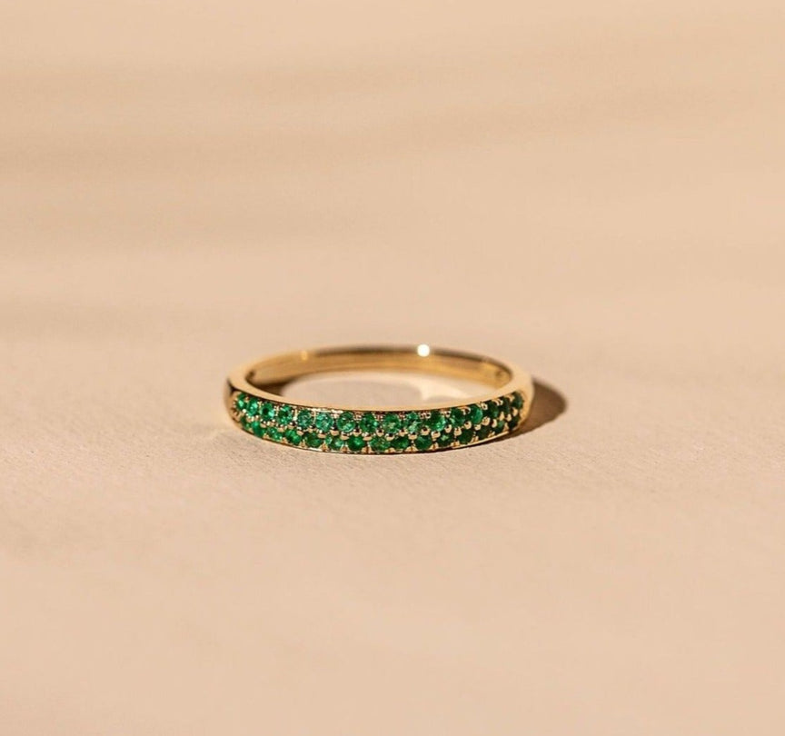 *Made To Order* Emerald Hayworth Ring - 14k Solid Gold