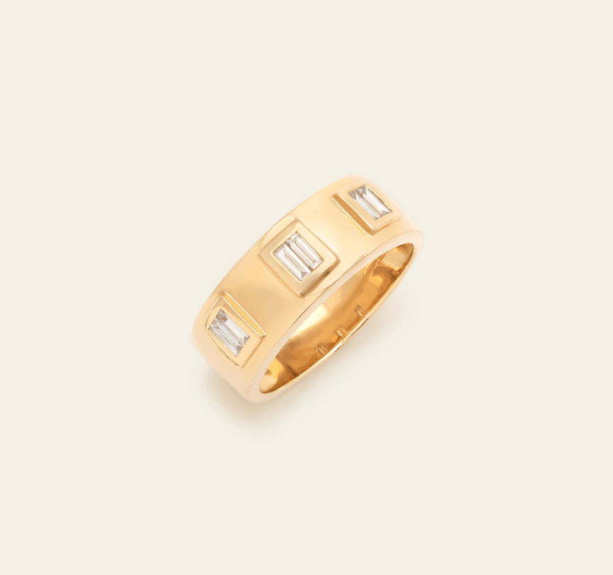 *Made to Order* Frieze Diamond Band - 14k Solid Gold