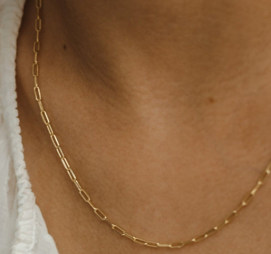 Thin Staple Chain - Sterling Silver