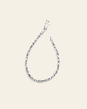 Medium Rope Chain Bracelet - Sterling Silver