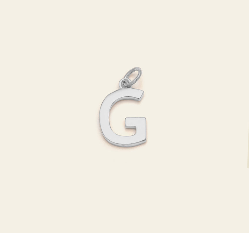 Initial Charm - Sterling Silver
