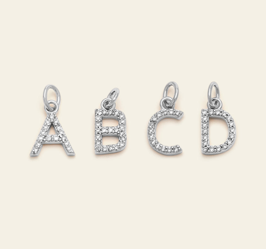 Initial Charms - Sterling Silver
