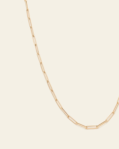Piccola Paperclip Chain - 10k Gold