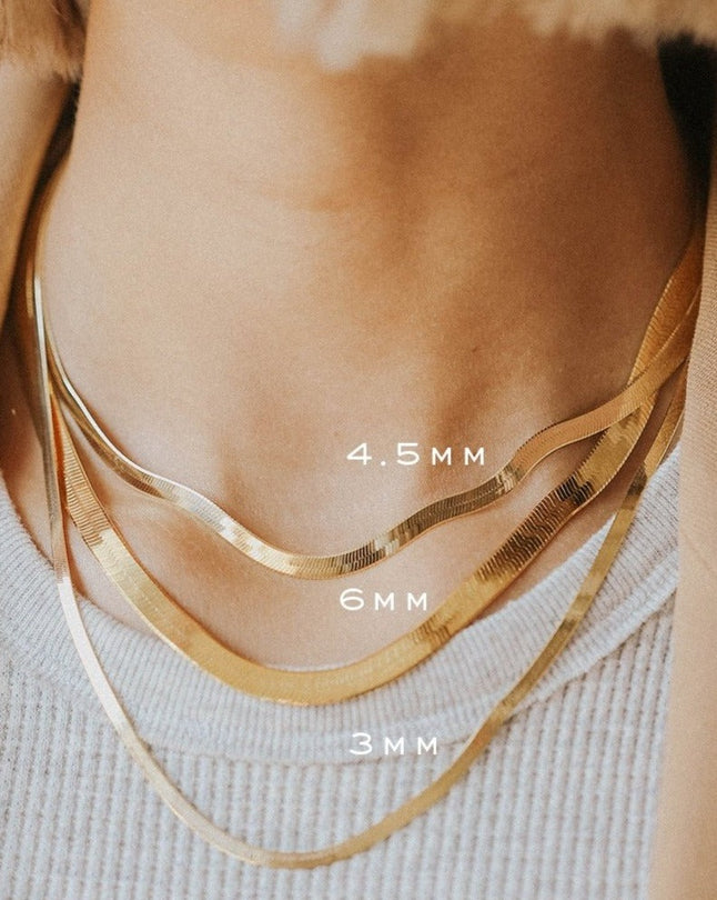 4.5mm Herringbone Chain - Gold Vermeil