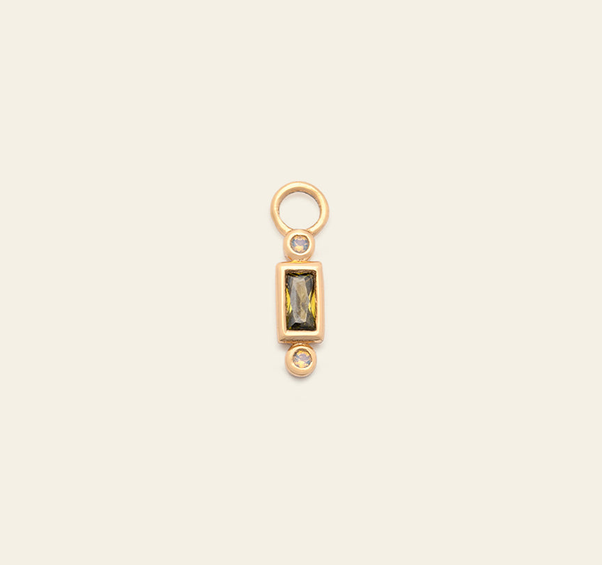 Nova Earring Charm - Gold Vermeil/Olive