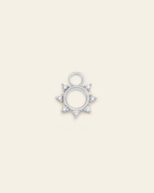 Sun Ray Earring Charm - Sterling Silver