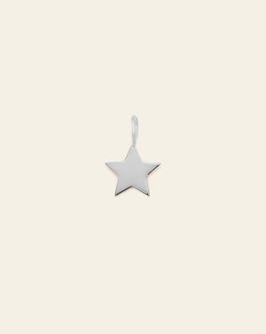 Star Charm - 10k Solid White Gold