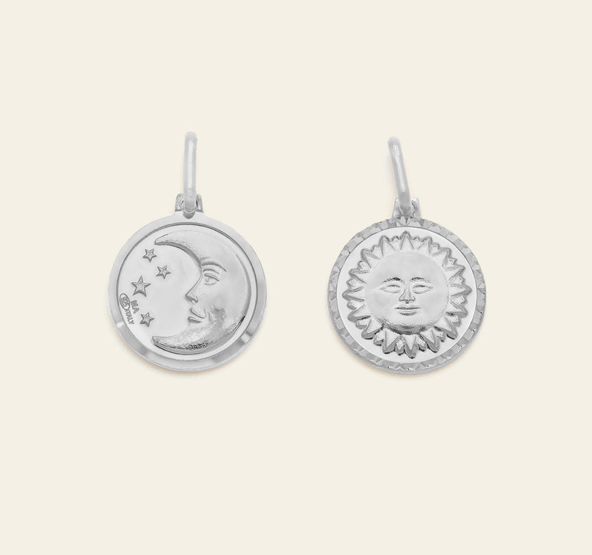 Sun and Moon Medallion - Sterling Silver