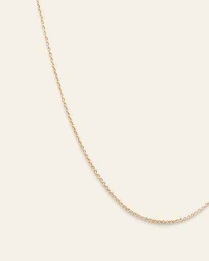 Thin Cable Chain - 14k Solid Gold
