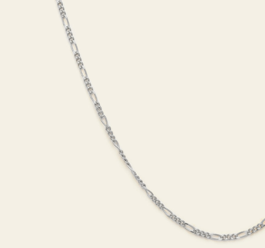 Thin Figaro Chain - Sterling Silver
