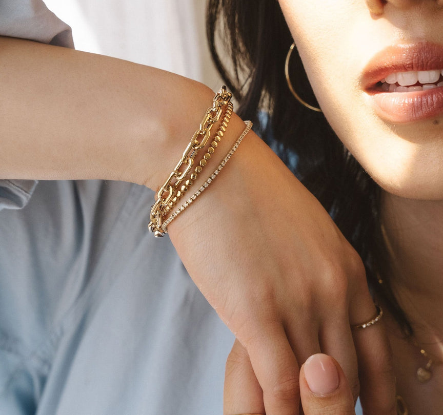 Vintage 14K Gold Gucci Puffy Mariner Link Bracelet, 9.5 in – Boylerpf