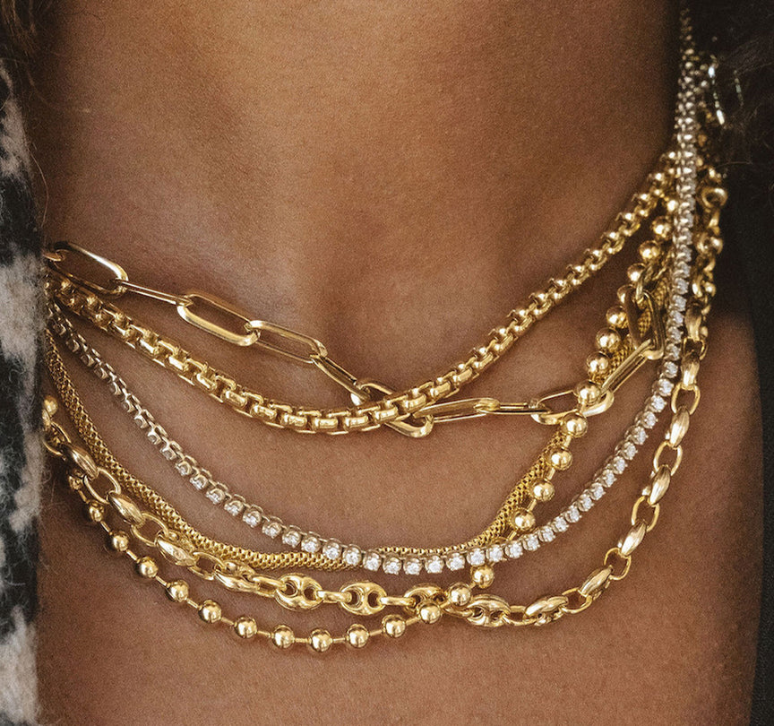 Puffed Mariner Chain - Gold Vermeil