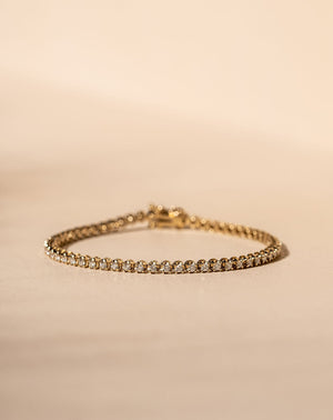 *Made to order* Prong Set Diamond Tennis Bracelet - 14 Solid Gold