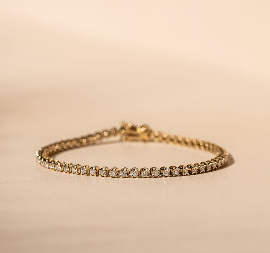 *Made to order* Prong Set Diamond Tennis Bracelet - 14 Solid Gold